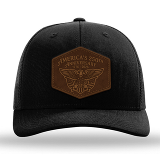America 250th Leather Stamp Hat