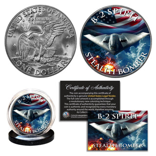 B-2 Spirit Stealth Bomber - Genuine Legal Tender IKE One Dollar Coin