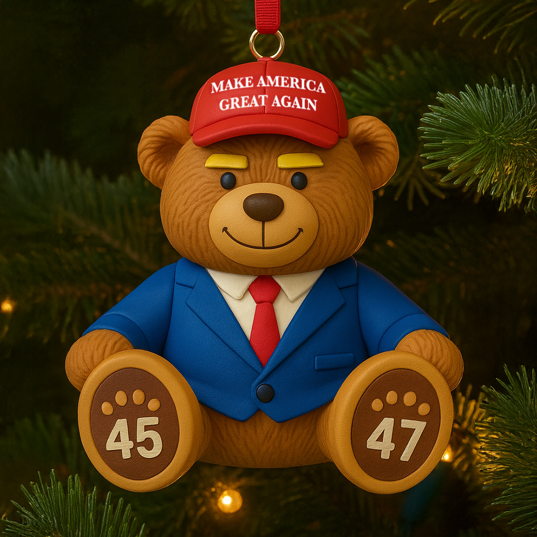 MAGA Bear Christmas Ornament (Pre-Order Delivers in December)