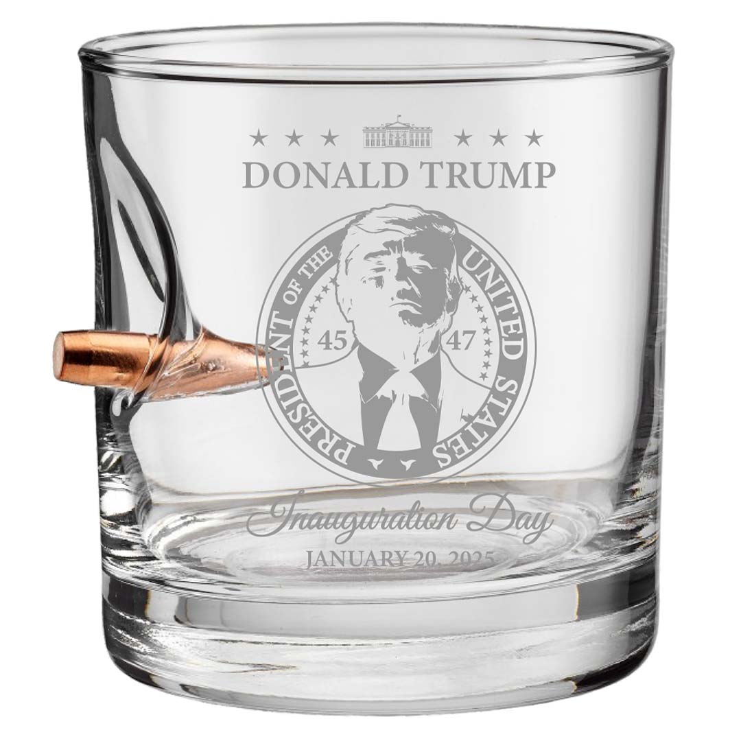 Bulletproof Trump Inauguration Whiskey Glass