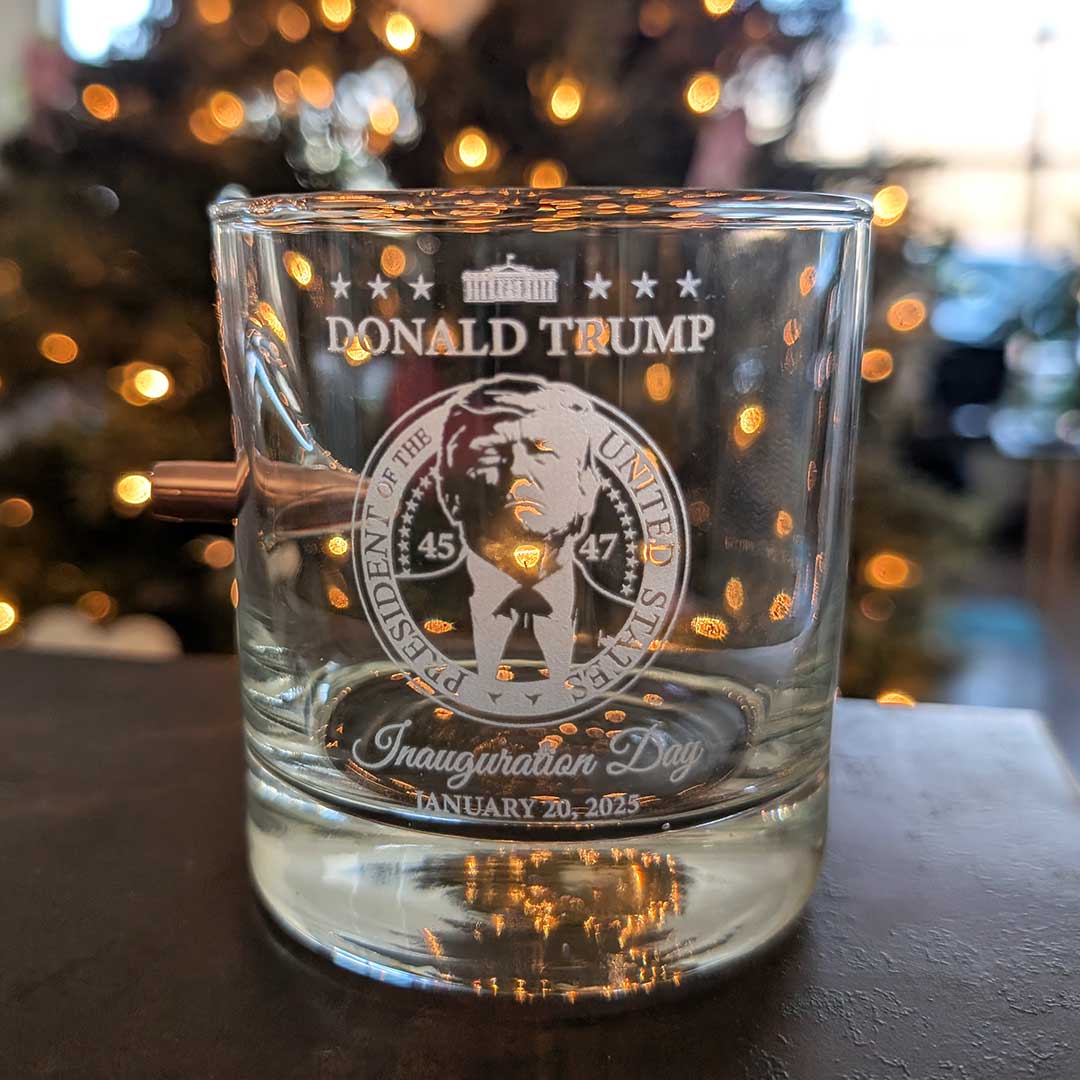 Bulletproof Trump Inauguration Whiskey Glass