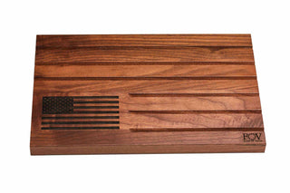 Flags of Valor - Wooden Desktop Challenge Coin Holder