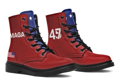 Red White Blue MAGA Boots