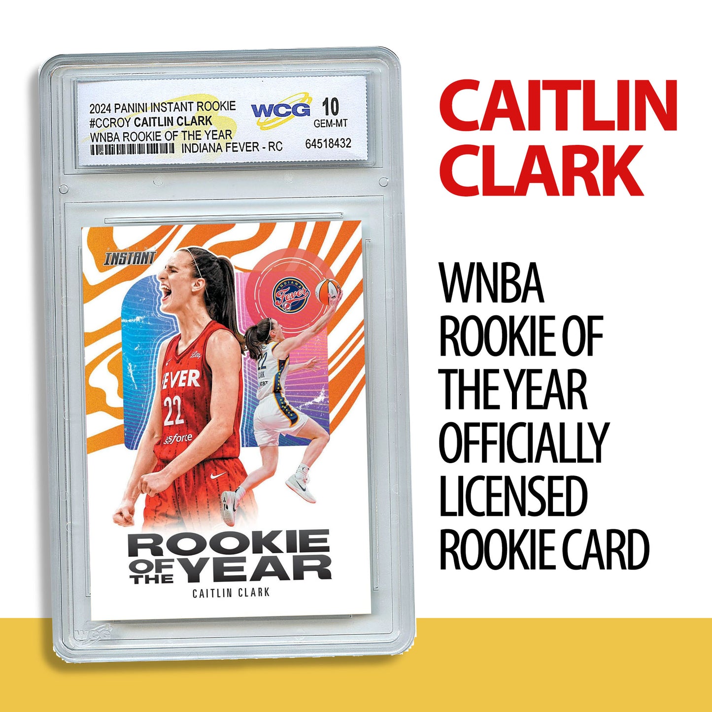 2024 Panini Instant CAITLIN CLARK Rookie of the Year ROOKIE CARD - Certified GEM MINT 10