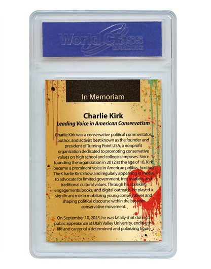 GOLD PEARL EDITION - Stronger Together Charlie Kirk Collectible Card - Only 250 Available - Individually Numbered