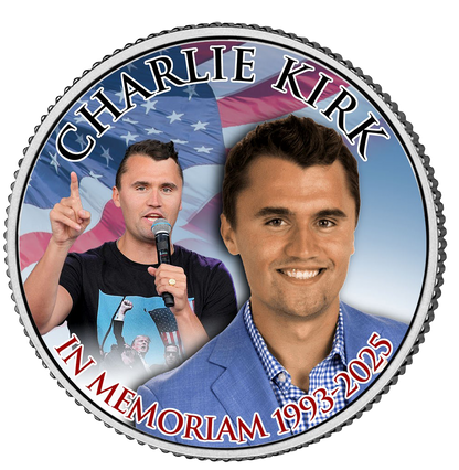 Charlie Kirk Presidential Medal Of Freedom JFK Half Dollar Coin