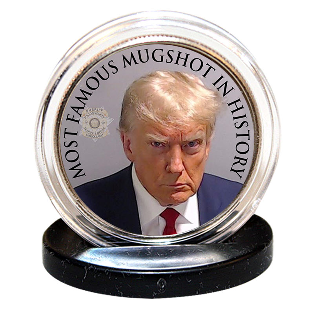 Trump Mugshot - Authentic JFK Half Dollar