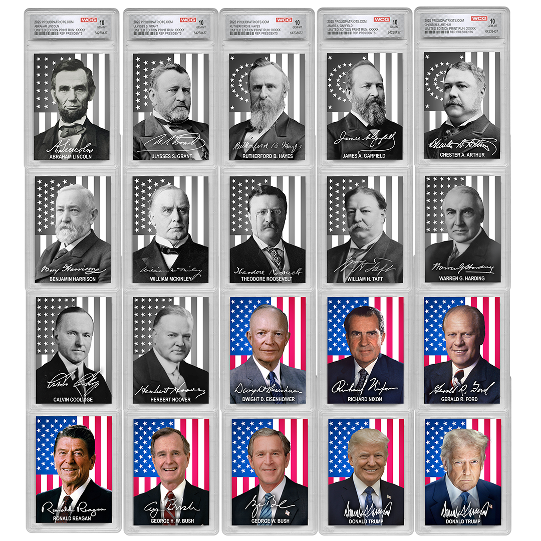 Republican Presidents Trading Card Collection (Buy All 20 for 20% off)