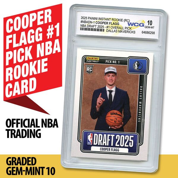 2025 Panini Instant COOPER FLAGG #1 OVERALL PICK CARD - Certified