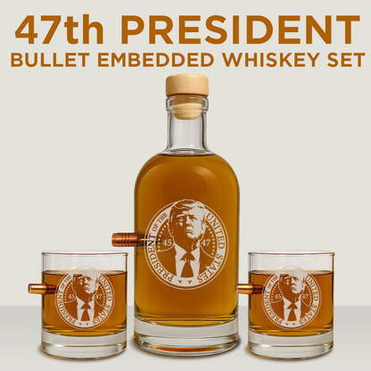 Bulletproof Trump Whiskey Decanter Set