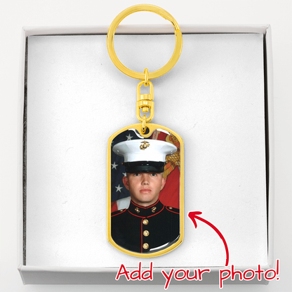 Customizable Dog Tag Keychain with Engraving