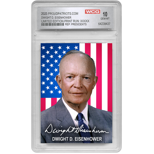 34th President Dwight D. Eisenhower | Republican Presidents Trading Card Collection | Graded Gem Mint 10