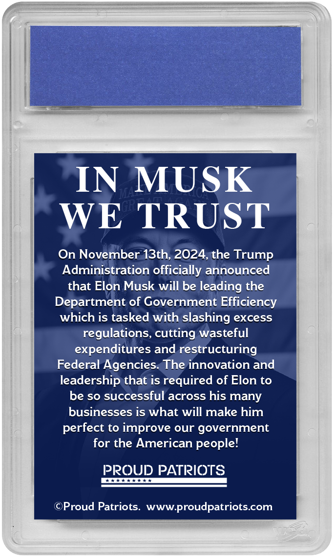 In Musk We Trust Trading Card - Graded Gem Mint 10