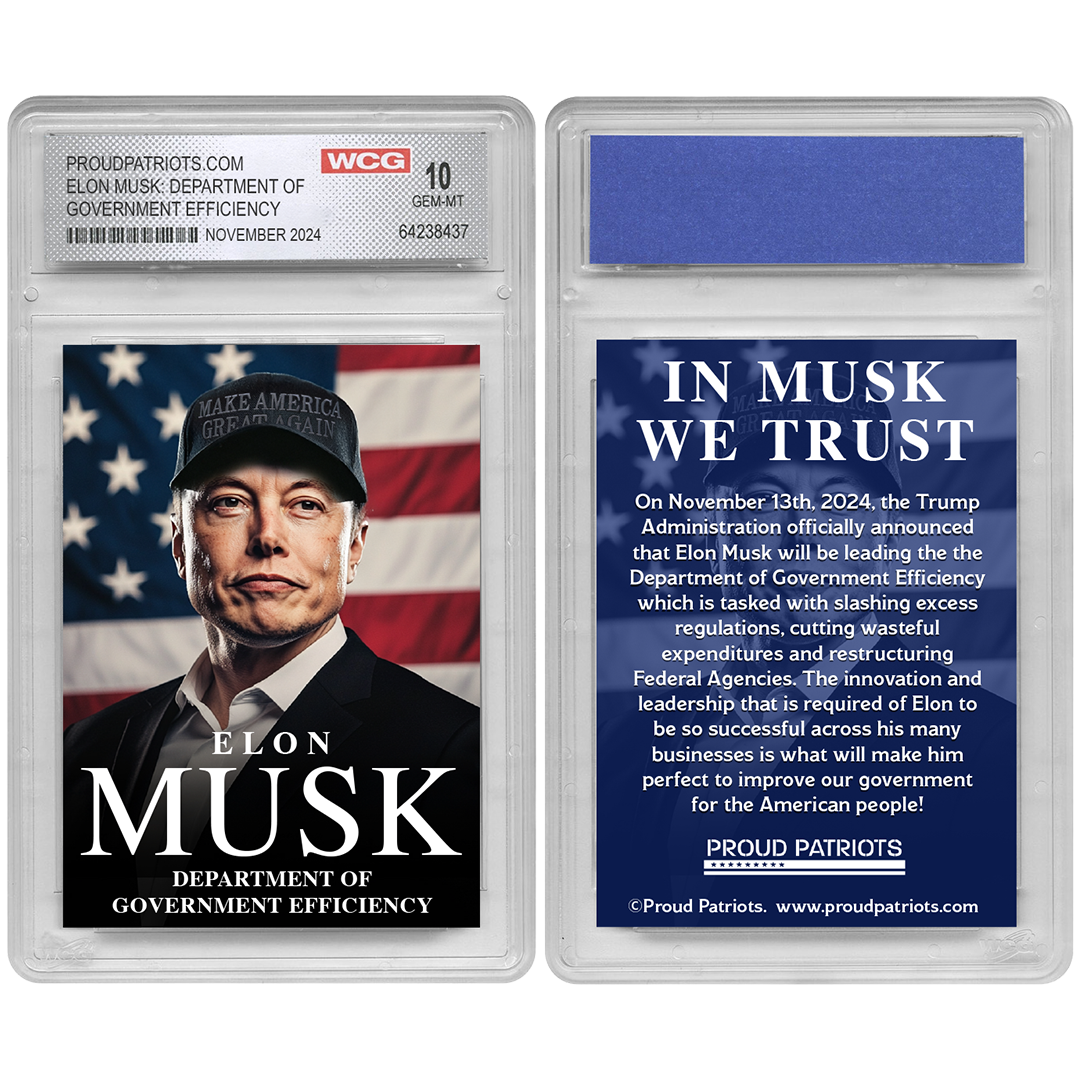 In Musk We Trust Trading Card - Graded Gem Mint 10