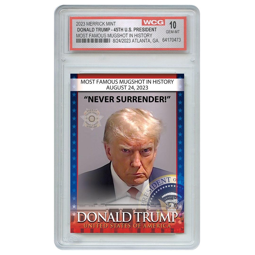 NEW Trump Mugshot Collector Trading Card - Graded Gem Mint 10