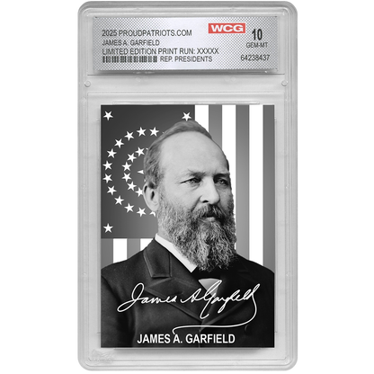 20th President James A. Garfield | Republican Presidents Trading Card Collection | Graded Gem Mint 10