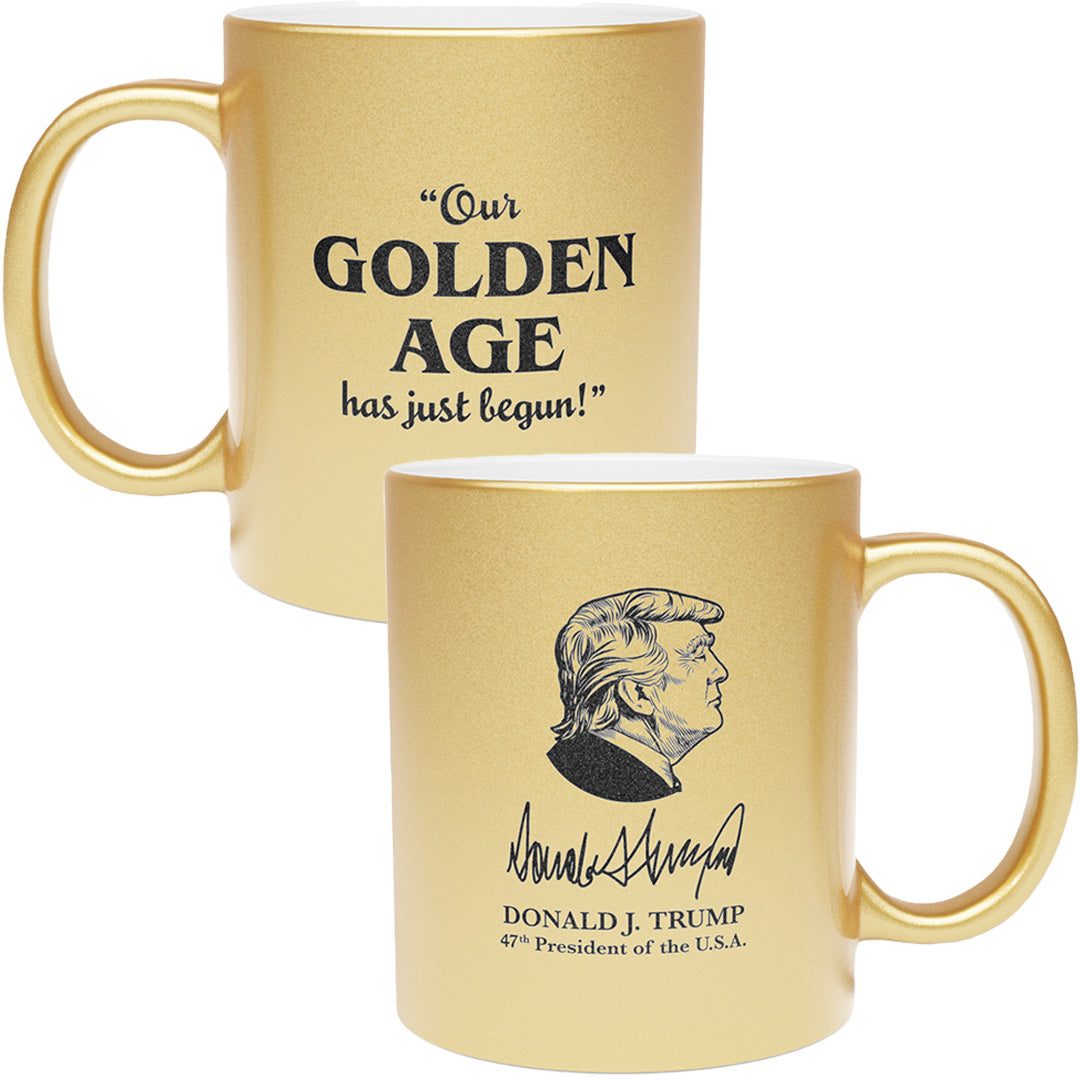 President Trump Gold Metallic Mug | Only 250 Available | "Our Golden Age Has Just Begun"