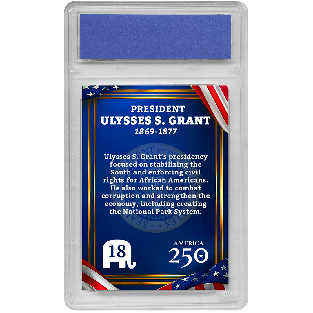 18th President Ulysses S. Grant | Republican Presidents Trading Card Collection | Graded Gem Mint 10