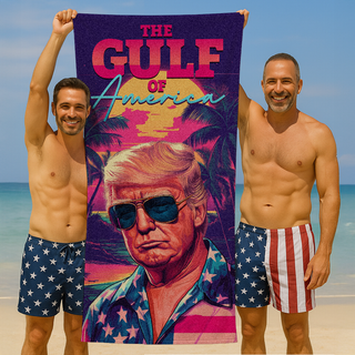 Gulf of America Vintage-Style Beach Towel