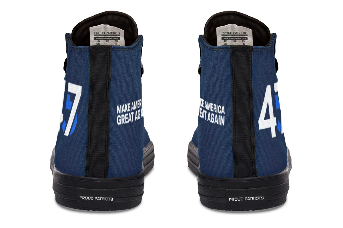 Blue 45-47 MAGA Hightops