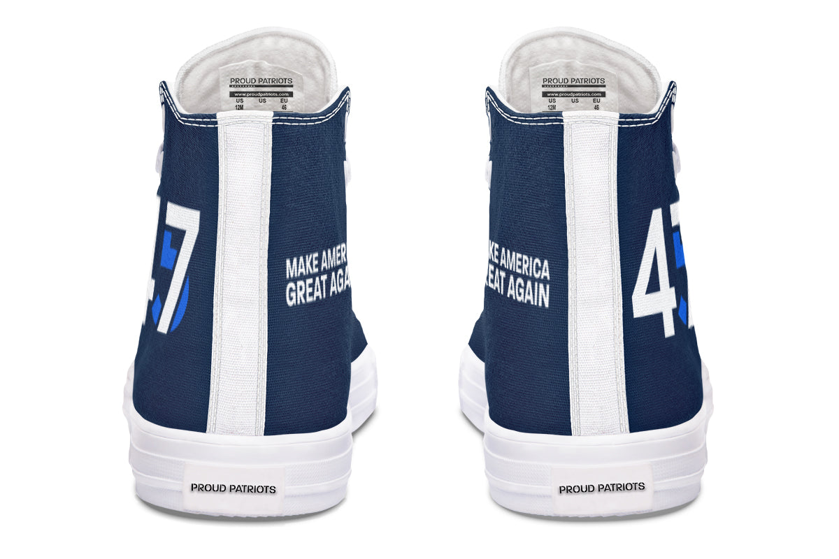 Blue 45-47 MAGA Hightops