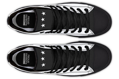 White and Black MAGA Hightops
