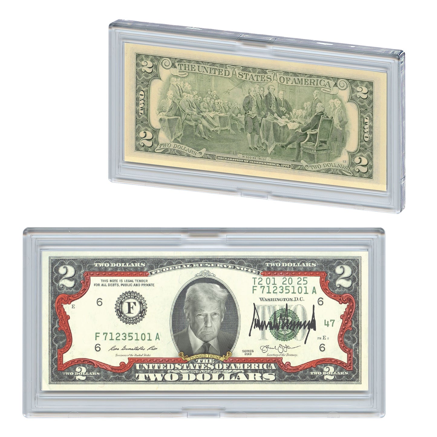 [RED BORDER] Only 50 Available | 47th President Donald Trump $2 Bill - Genuine Legal Tender