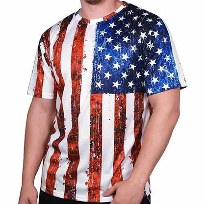 Men's American Flag Sublimated  T-Shirt