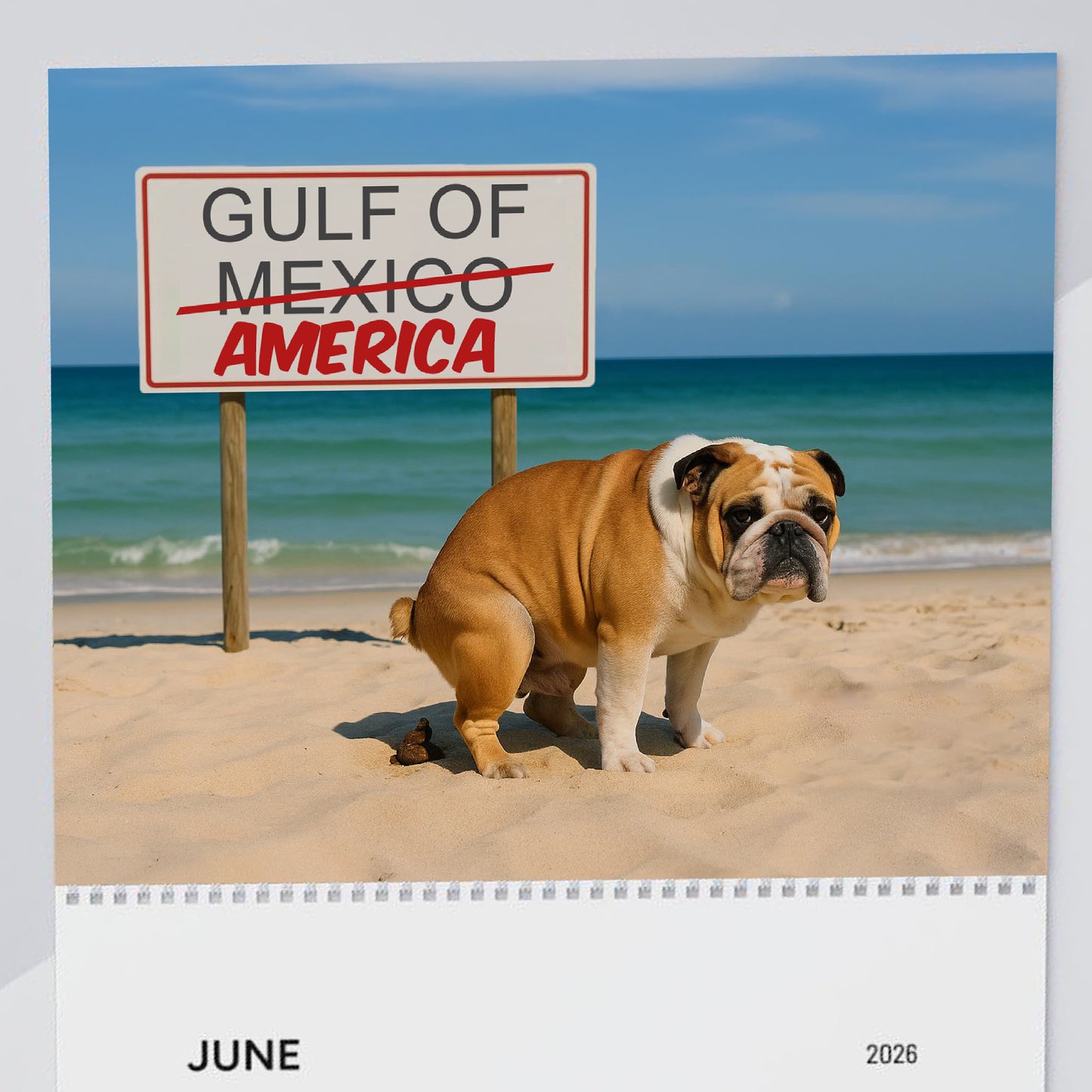 Pooping Pooches Owning Liberals 2026 Calendar - Funny Calendar & White Elephant Gag Gift