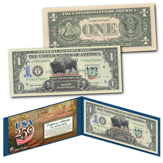 Lincoln & Grant (Buffalo) Genuine Legal Tender $1 Bill – USA 250th Collector's Edition