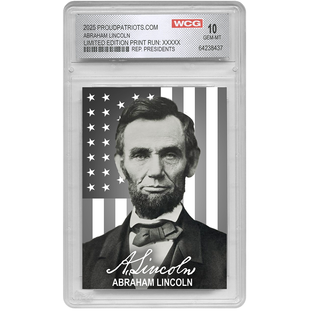 16th President Abraham Lincoln | Republican Presidents Trading Card Collection | Graded Gem Mint 10