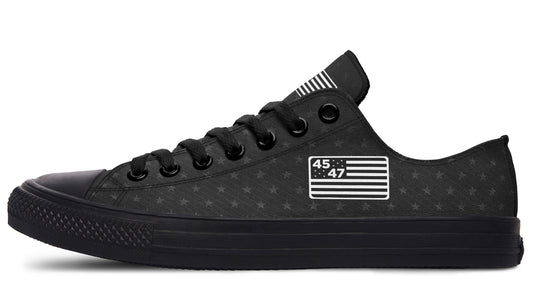 Black 45-47 Flag Lowtops
