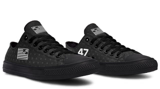 Black 45-47 Flag Lowtops