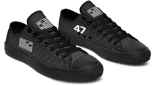 Black 45-47 Flag Lowtops