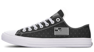 Black 45-47 Flag Lowtops