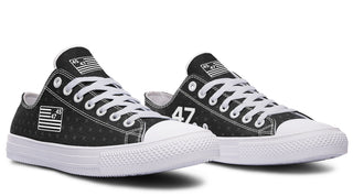 Black 45-47 Flag Lowtops
