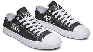 Black 45-47 Flag Lowtops