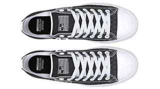 Black 45-47 Flag Lowtops