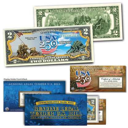 USA 250th Anniversary Military Bill Collectible $2 Bill Bundle [SAVE 10%] (Only 250 Available)