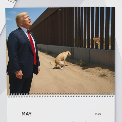 Pooping Dogs Owning Liberals 2026 Calendar - Funny Calendar & White Elephant Gag Gift Calendar