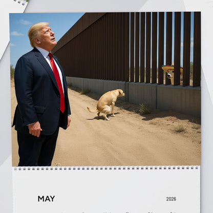 Pooping Pooches Owning Liberals 2026 Calendar - Funny Calendar & White Elephant Gag Gift