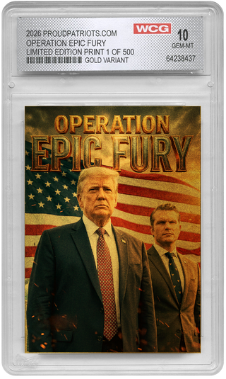 Operation Epic Fury Collectible Card - Gold Variant (Only 500 Available)