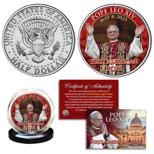 Pope Leo XIV The First American Pope - Collectible Half Dollar 2025 JFK Coin