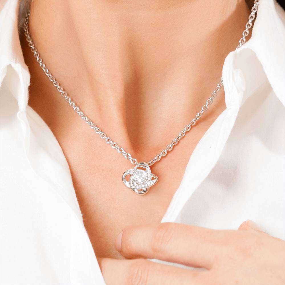 Almost as Beautiful as Melania - Love Knot Necklace Birthday Gift