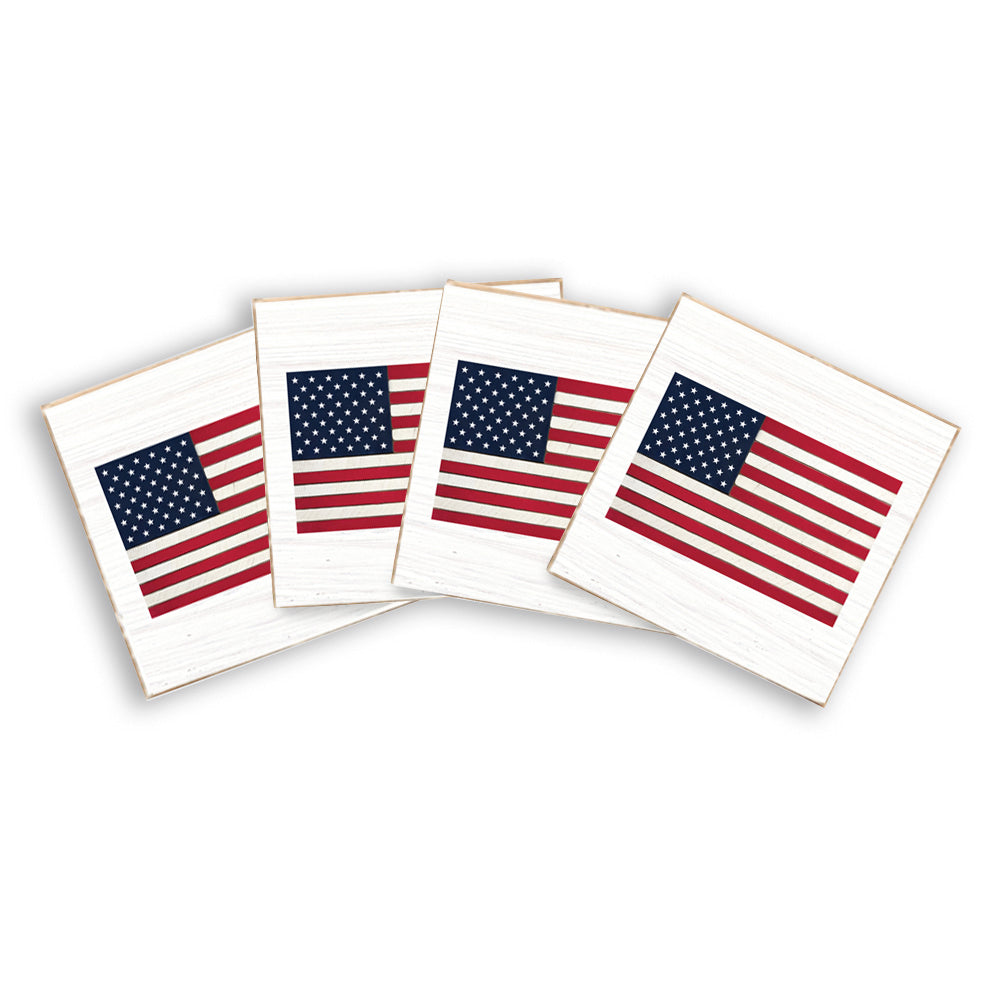 Flags of Valor - American Flag Coaster Set