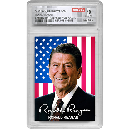 40th President Ronald Reagan | Republican Presidents Trading Card Collection | Graded Gem Mint 10