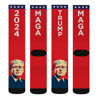 Red MAGA Socks