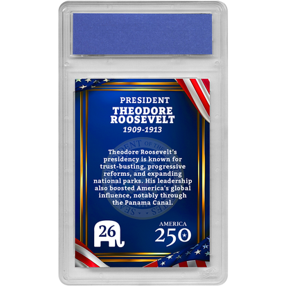 26th President Theodore Roosevelt | Republican Presidents Trading Card Collection | Graded Gem Mint 10