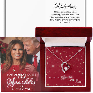 You Deserve A Gift That Sparkles As Much As You Card + Necklace (Valentines Day Gift Bundle)
