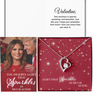You Deserve A Gift That Sparkles As Much As You Card + Necklace (Valentines Day Gift Bundle)